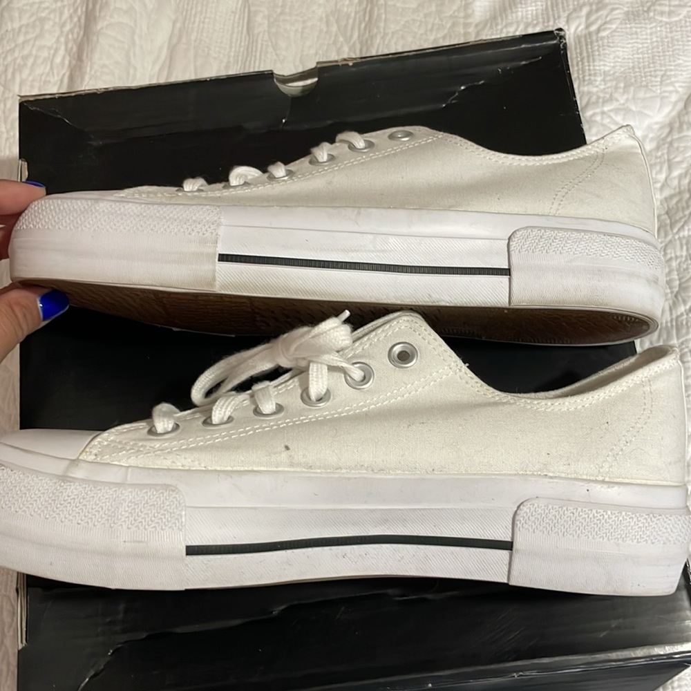 Time and true white/cream platform sneakers. Size 10 - Picture 5 of 6